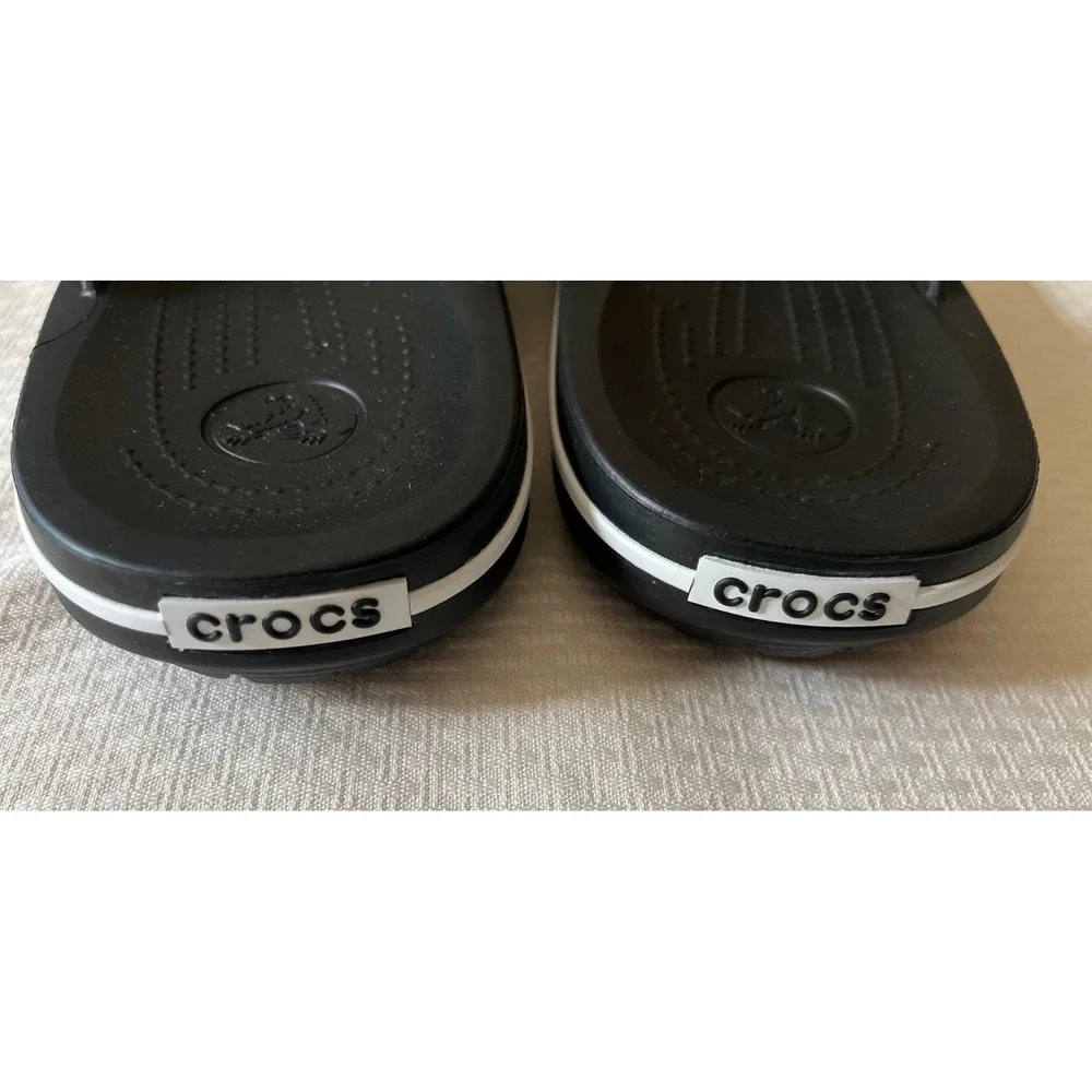 Crocs Men's Black Crocband Flip Size 12 NWT